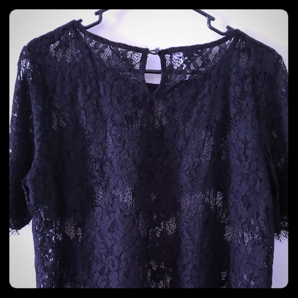Black Lace Top with Camisole